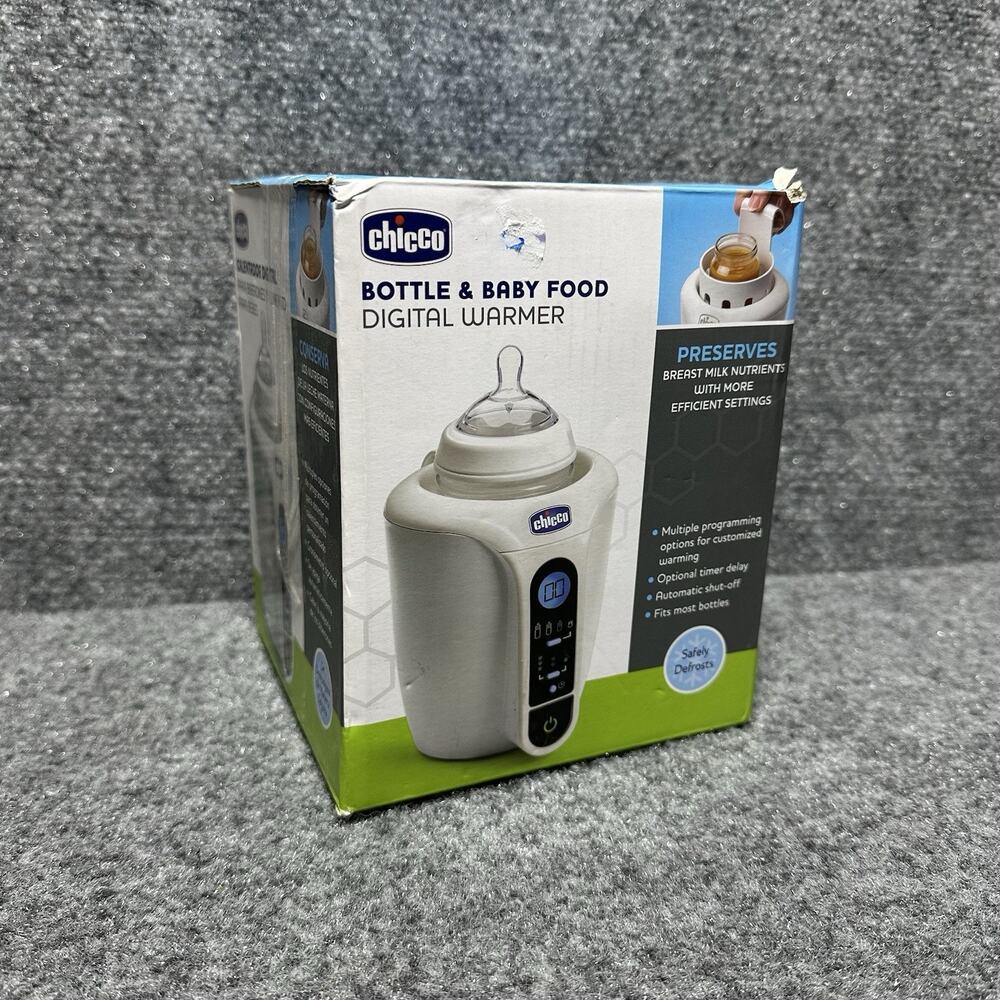 Chicco NaturalFit Digital Bottle & Baby Food Warmer Auto Shut-Off BPA Free -NOB!